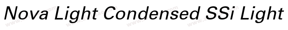 Nova Light Condensed SSi Light Condensed Italic字体转换